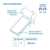 Calentador agua panel solar